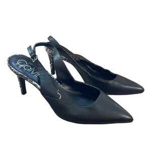 Calvin Klein Ninette Snake Print Pointy Toe Sling Back Heels Pumps Women's Sz 9